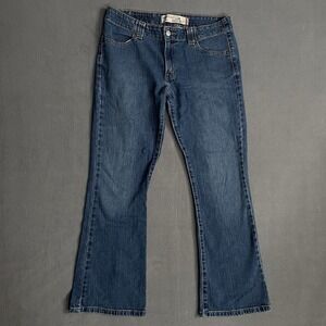 Levi's 525 Nouveau Low Boot Cut Stretch Womens Blue Jeans Size 10s (32x28)